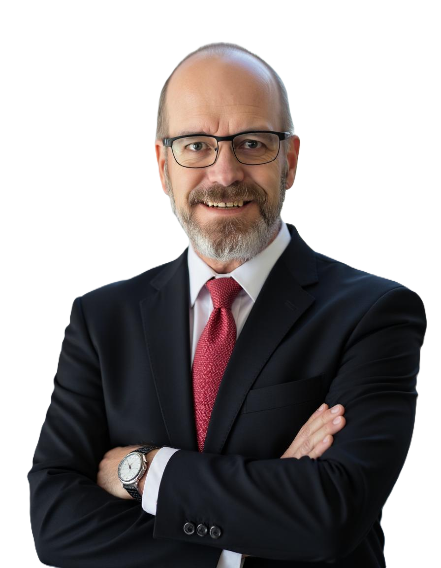 Arms crossed - suit and tie - background removed